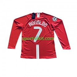 Manchester United Cristiano Ronaldo 7 Champion League Retro 2007 Uomo Maglia Prima Manica Lunga