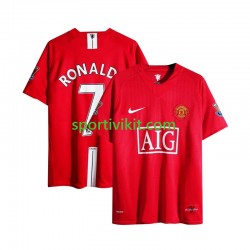 Manchester United Cristiano Ronaldo 7 Champion League Retro 2007 Uomo Maglia Prima Manica Corta