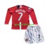 Completo da calcio Bambini Manchester United Cristiano Ronaldo 7 Champion League Retro 2007 Maglia Prima Manica Lunga