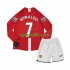 Completo da calcio Bambini Manchester United Cristiano Ronaldo 7 Retro 2007 Maglia Prima Manica Lunga
