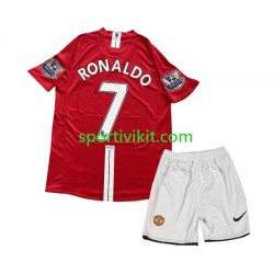 Completo da calcio Bambini Manchester United Cristiano Ronaldo 7 Retro 2007 Maglia Prima Manica Corta