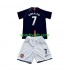 Completo da calcio Bambini Manchester United Cristiano Ronaldo 7 Retro 2007-2008 Maglia Seconda Manica Corta