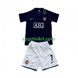 Completo da calcio Bambini Manchester United Cristiano Ronaldo 7 Retro 2007-2008 Maglia Seconda Manica Corta