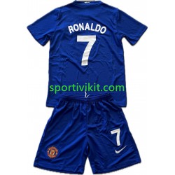 Completo da calcio Bambini Manchester United Cristiano Ronaldo 7 Retro 2008-2009 Maglia Terza Manica Corta