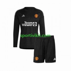 Completo da calcio Bambini Manchester United Portiere Maglia Terza 2023-2024 Manica Lunga