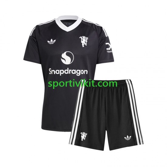 Completo da calcio Bambini Manchester United Portiere Maglia Terza 2024-2025 Manica Corta Completo da calcio Bambini Manchester United Portiere Maglia Terza 2024-2025 Manica Corta