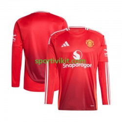 Manchester United Rosso Uomo Maglia Prima 2024-2025 Manica Lunga