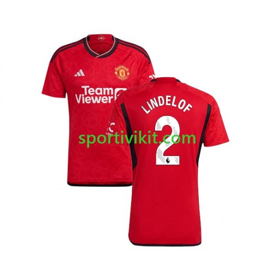 Manchester United Lindelof 2 Uomo Maglia Prima 2023-2024 Manica Corta