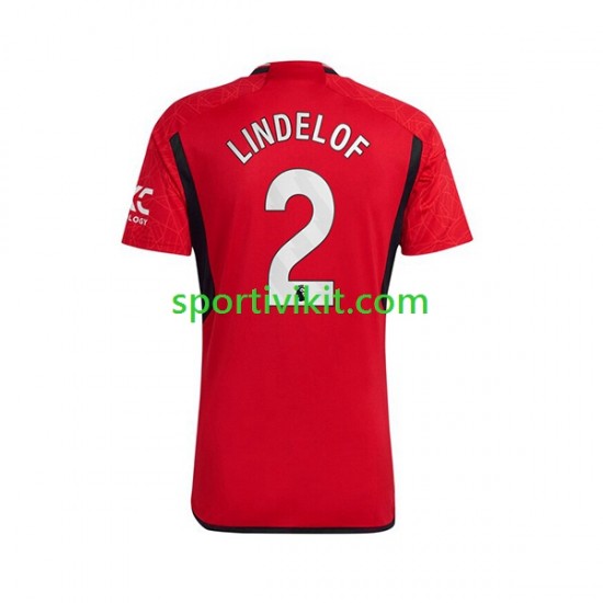 Manchester United Lindelof 2 Uomo Maglia Prima 2023-2024 Manica Corta