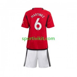 Completo da calcio Bambini Manchester United Lisandro Martinez 6 Maglia Prima 2023-2024 Manica Corta