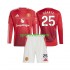 Completo da calcio Bambini Manchester United Manuel Ugarte 25 Maglia Prima 2024-2025 Manica Lunga