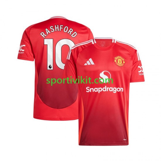 Manchester United Marcus Rashford 10 Rosso Uomo Maglia Prima 2024-2025 Manica Corta