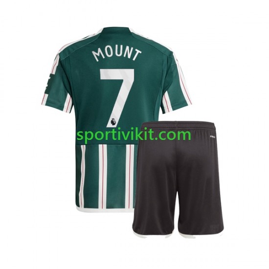 Completo da calcio Bambini Manchester United Mason Mount 7 Maglia Seconda 2023-2024 Manica Corta