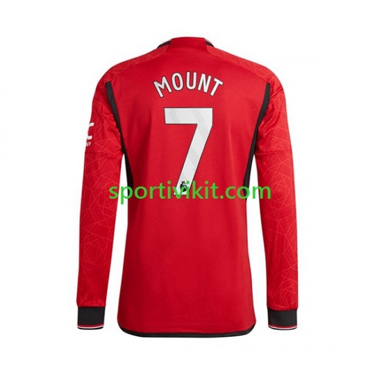 Manchester United Mount 7 Uomo Maglia Prima 2023-2024 Manica Lunga
