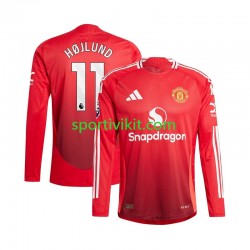 Manchester United Rasmus Hojlund 11 Uomo Maglia Prima 2024-2025 Manica Lunga