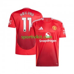 Manchester United Rasmus Hojlund 11 Rosso Uomo Maglia Prima 2024-2025 Manica Corta