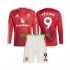 Completo da calcio Bambini Manchester United Rasmus Hojlund 9 Maglia Prima 2024-2025 Manica Lunga