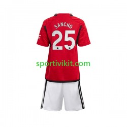 Completo da calcio Bambini Manchester United Sancho 25 Maglia Prima 2023-2024 Manica Corta