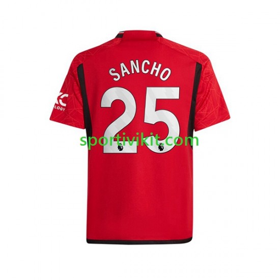 Manchester United Sancho 25 Uomo Maglia Prima 2023-2024 Manica Corta Manchester United Sancho 25 Uomo Maglia Prima 2023-2024 Manica Corta