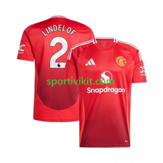 Manchester United Victor Lindelof 2 Rosso Uomo Maglia Prima 2024-2025 Manica Corta Manchester United Victor Lindelof 2 Rosso Uomo Maglia Prima 2024-2025 Manica Corta