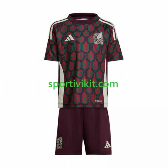 Completo da calcio Bambini Messico Copa America Maglia Prima 2024 Manica Corta