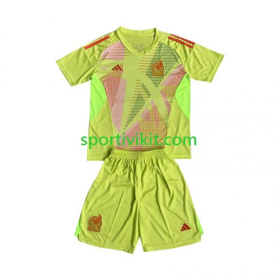 Completo da calcio Bambini Messico Portiere Maglia Seconda 2024 Manica Corta Completo da calcio Bambini Messico Portiere Maglia Seconda 2024 Manica Corta