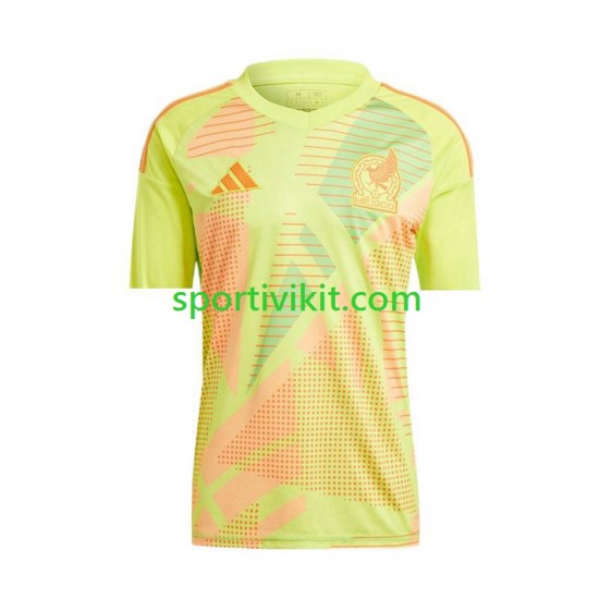 Messico Portiere Giallo Uomo Maglia Seconda Euro 2024 Manica Corta