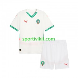 Completo da calcio Bambini Marocco Maglia Seconda 2024 Manica Corta