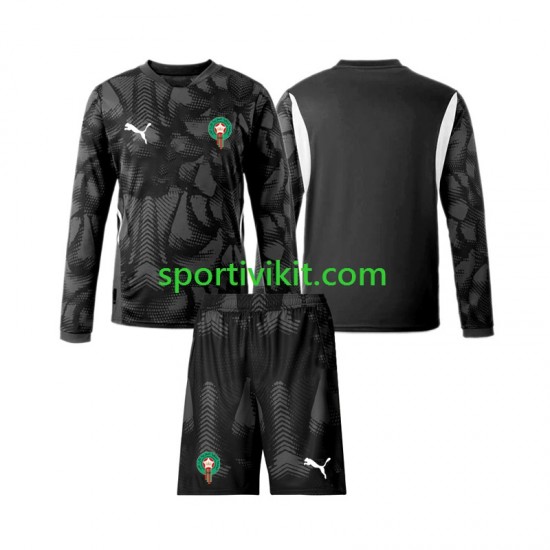 Completo da calcio Bambini Marocco Portiere Maglia Terza 2024 Manica Lunga