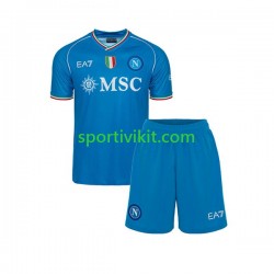 Completo da calcio Bambini Napoli Maglia Prima 2023-2024 Manica Corta
