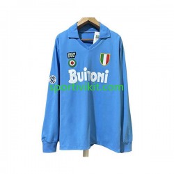 Napoli Retro 1987 1988 Uomo Maglia Prima Manica Lunga