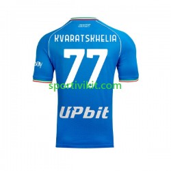 Napoli Khvicha Kvaratskhelia 77 Uomo Maglia Prima 2023-2024 Manica Corta