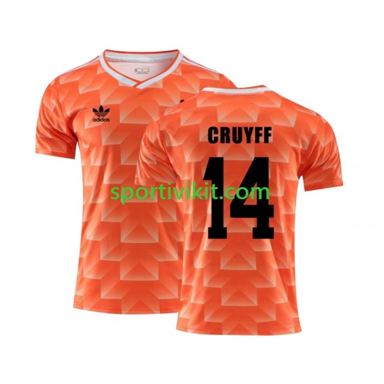 Paesi Bassi Cruyff 14 Retro 1988 Uomo Maglia Prima Manica Corta Paesi Bassi Cruyff 14 Retro 1988 Uomo Maglia Prima Manica Corta