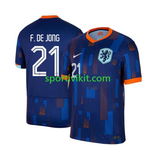 Paesi Bassi Frenkie de Jong 21 Uomo Maglia Seconda Euro 2024 Manica Corta