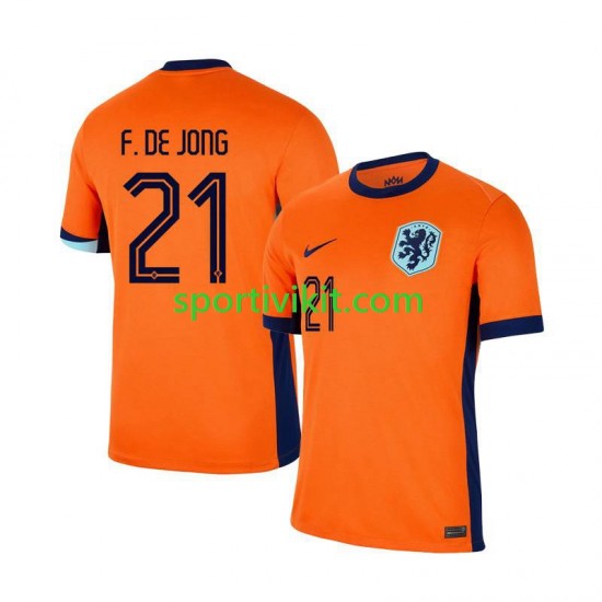 Paesi Bassi Frenkie de Jong 21 Uomo Maglia Prima Euro 2024 Manica Corta
