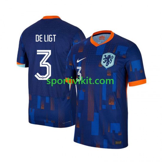Paesi Bassi Matthijs de Ligt 3 Uomo Maglia Seconda Euro 2024 Manica Corta