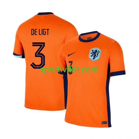 Paesi Bassi Matthijs de Ligt 3 Uomo Maglia Prima Euro 2024 Manica Corta