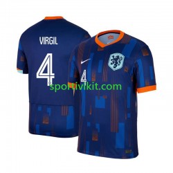 Paesi Bassi Virgil van Dijk 4 Uomo Maglia Seconda Euro 2024 Manica Corta