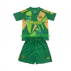 Completo da calcio Bambini Newcastle United Portiere Verde Maglia Prima 2024-2025 Manica Corta