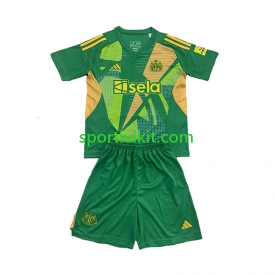 Completo da calcio Bambini Newcastle United Portiere Verde Maglia Prima 2024-2025 Manica Corta Completo da calcio Bambini Newcastle United Portiere Verde Maglia Prima 2024-2025 Manica Corta