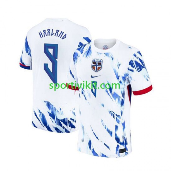 Norvegia Erling Haaland 9 Uomo Maglia Seconda 2024 Manica Corta