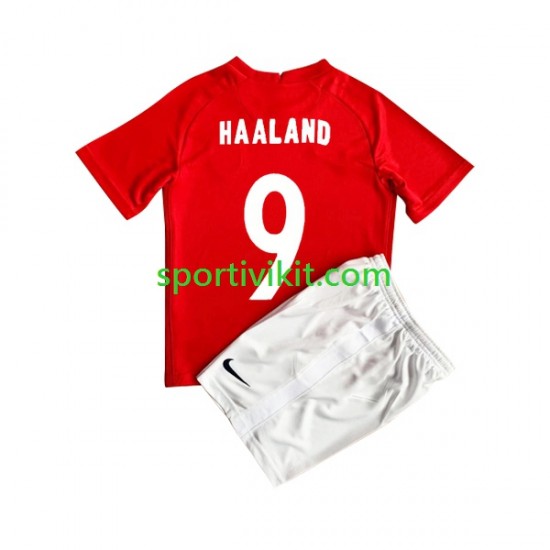 Completo da calcio Bambini Norvegia HAALAND 9 2022 Maglia Prima Manica Corta Completo da calcio Bambini Norvegia HAALAND 9 2022 Maglia Prima Manica Corta
