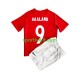 Completo da calcio Bambini Norvegia HAALAND 9 2022 Maglia Prima Manica Corta Completo da calcio Bambini Norvegia HAALAND 9 2022 Maglia Prima Manica Corta