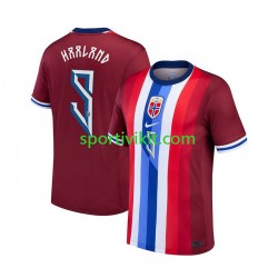 Norvegia Haaland 9 Rosso Uomo Maglia Prima 2024 Manica Corta