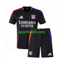 Completo da calcio Bambini Olympique Lyonnais Maglia Seconda 2024-2025 Manica Corta
