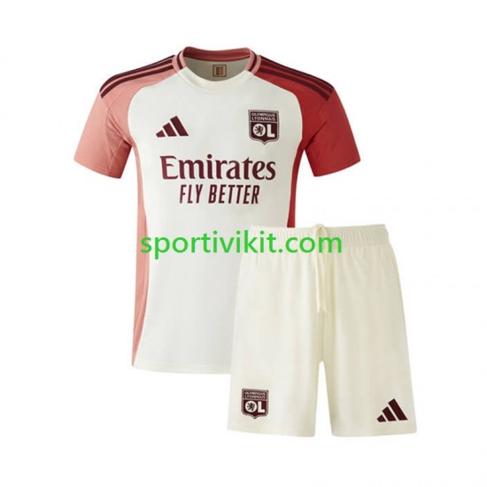 Completo da calcio Bambini Olympique Lyonnais Maglia Terza 2024-2025 Manica Corta Completo da calcio Bambini Olympique Lyonnais Maglia Terza 2024-2025 Manica Corta