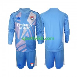 Completo da calcio Bambini Olympique Lyonnais Portiere Blu Maglia Terza 2024-2025 Manica Lunga