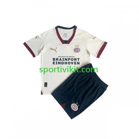 Completo da calcio Bambini PSV Eindhoven Maglia Seconda 2023-2024 Manica Corta Completo da calcio Bambini PSV Eindhoven Maglia Seconda 2023-2024 Manica Corta