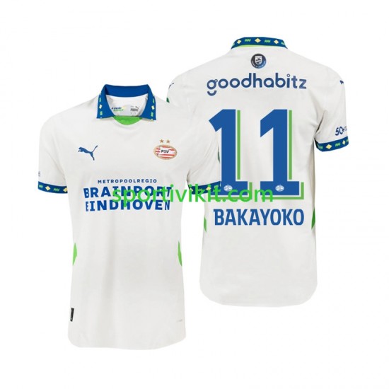 PSV Eindhoven Johan Bakayoko 11 Uomo Maglia Seconda 2024-2025 Manica Corta