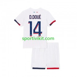 Completo da calcio Bambini Paris Saint-Germain Desire Doue 14 Maglia Seconda 2024-2025 Manica Corta